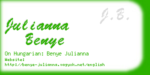 julianna benye business card